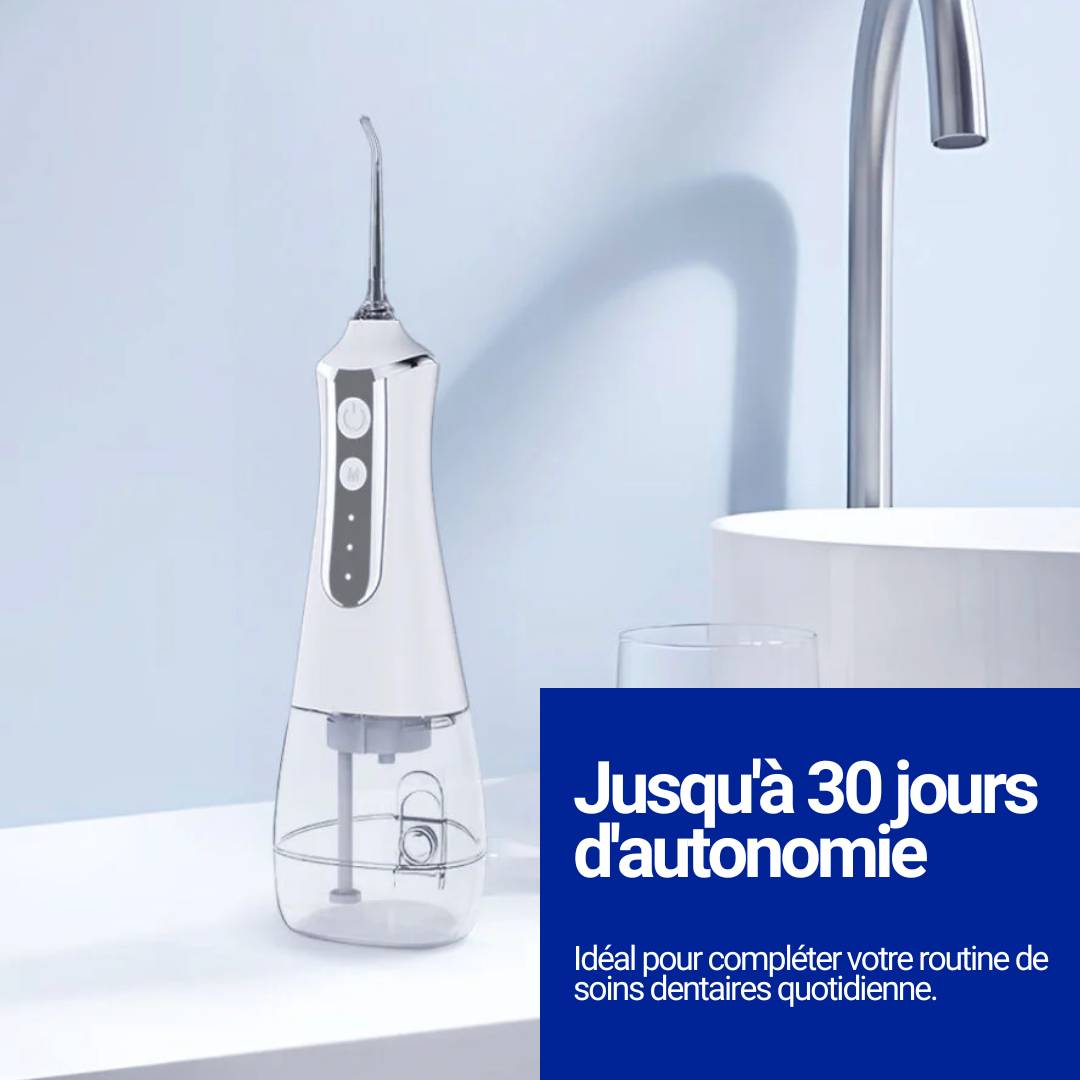 AquaFlossy Pro - Irrigateur Dentaire Haute Pression Pour Des Dents Éclatantes