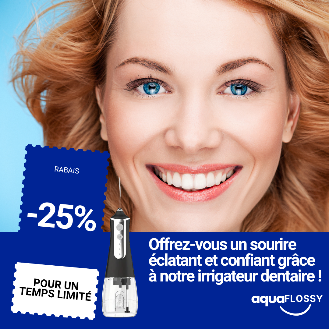 AquaFlossy Pro - Irrigateur Dentaire Haute Pression Pour Des Dents Éclatantes